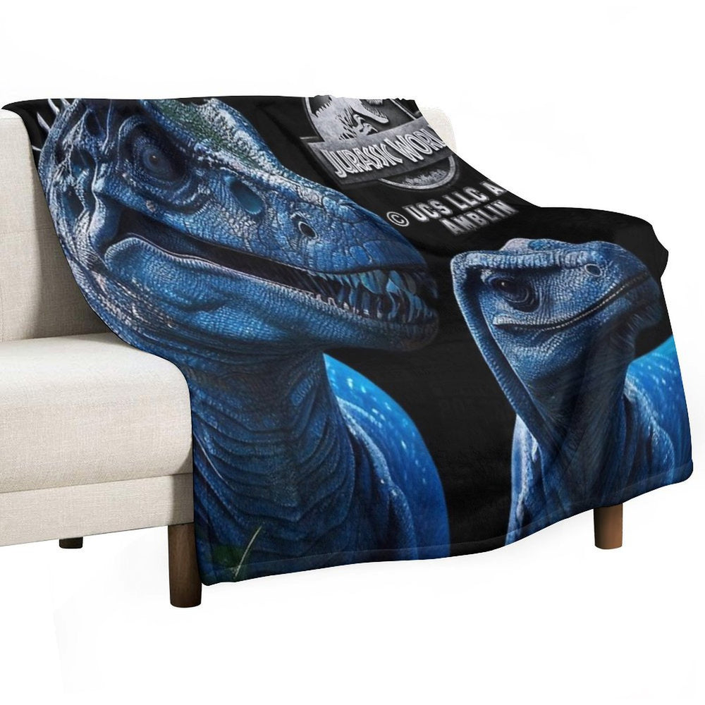 Jurassic World Blue Raptor Family Wrinkle-free Throw Blanket