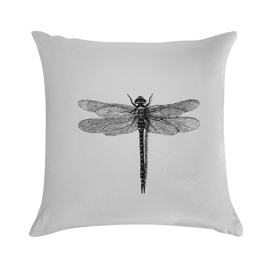 Dragonfly Soft Short Plush Fabric Throw Pillow