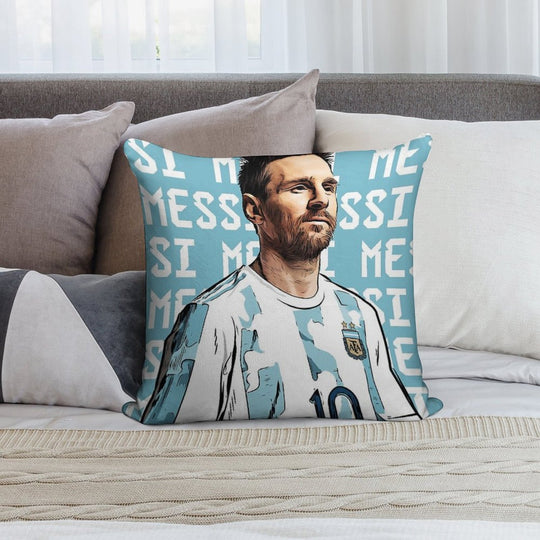 Lionel Messi Soft Luxury Feel Throw Pillow
