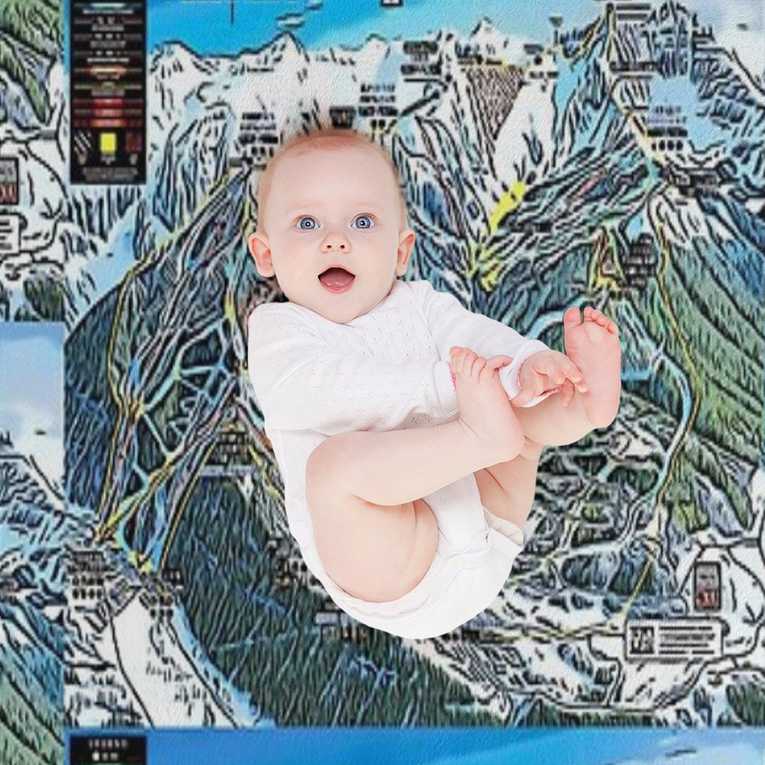 Telluride Trail Map Plush Throw Blanket