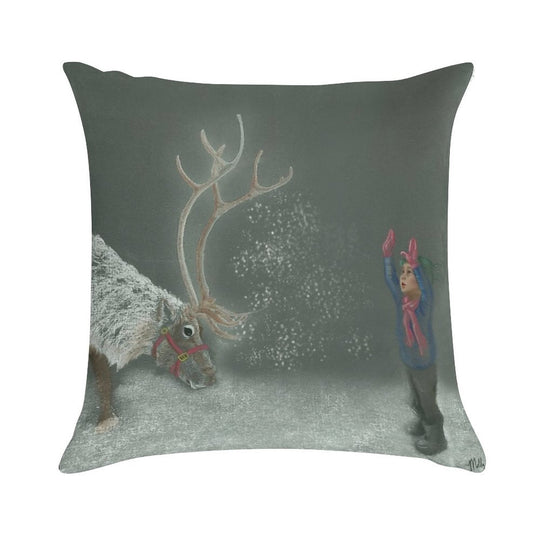Christmas Wonder Soft Hidden Zipper Throw Pillow