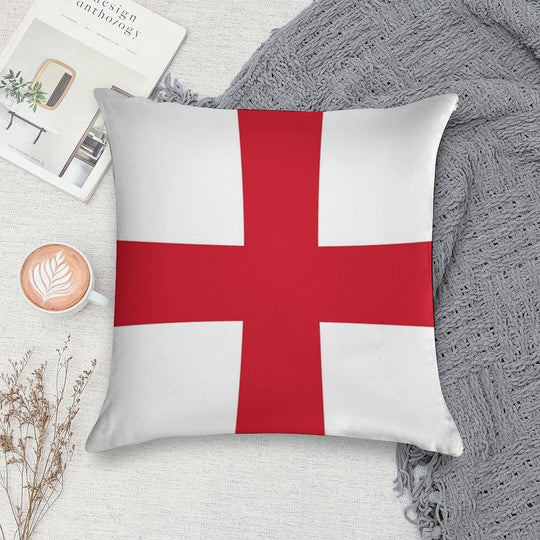 Flag of England - St George's Cross - Football Sport Team Sticker T-Shirt Bedspread Soft Reinforced Edging Throw Pillow