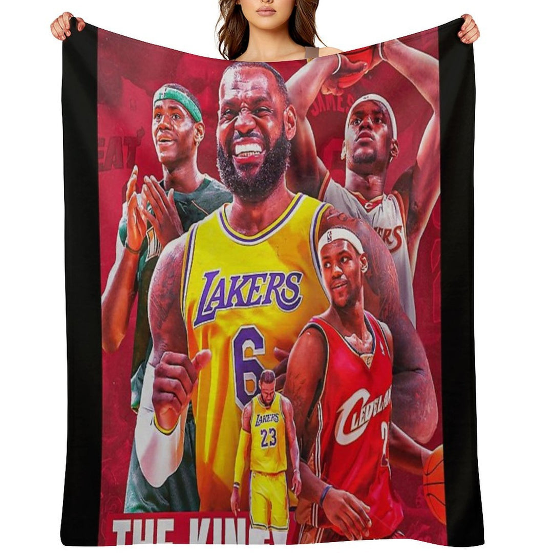 All Time LeBron James The King James Comfort Throw Blanket