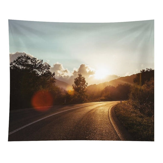 Road at Sunset Tapestry