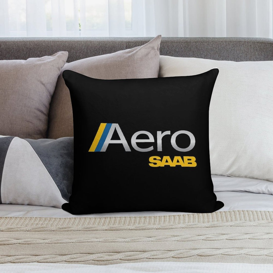 SAAB Turbo Retro Badge Sweden Stripes Soft Ultra-Soft Texture Throw Pillow