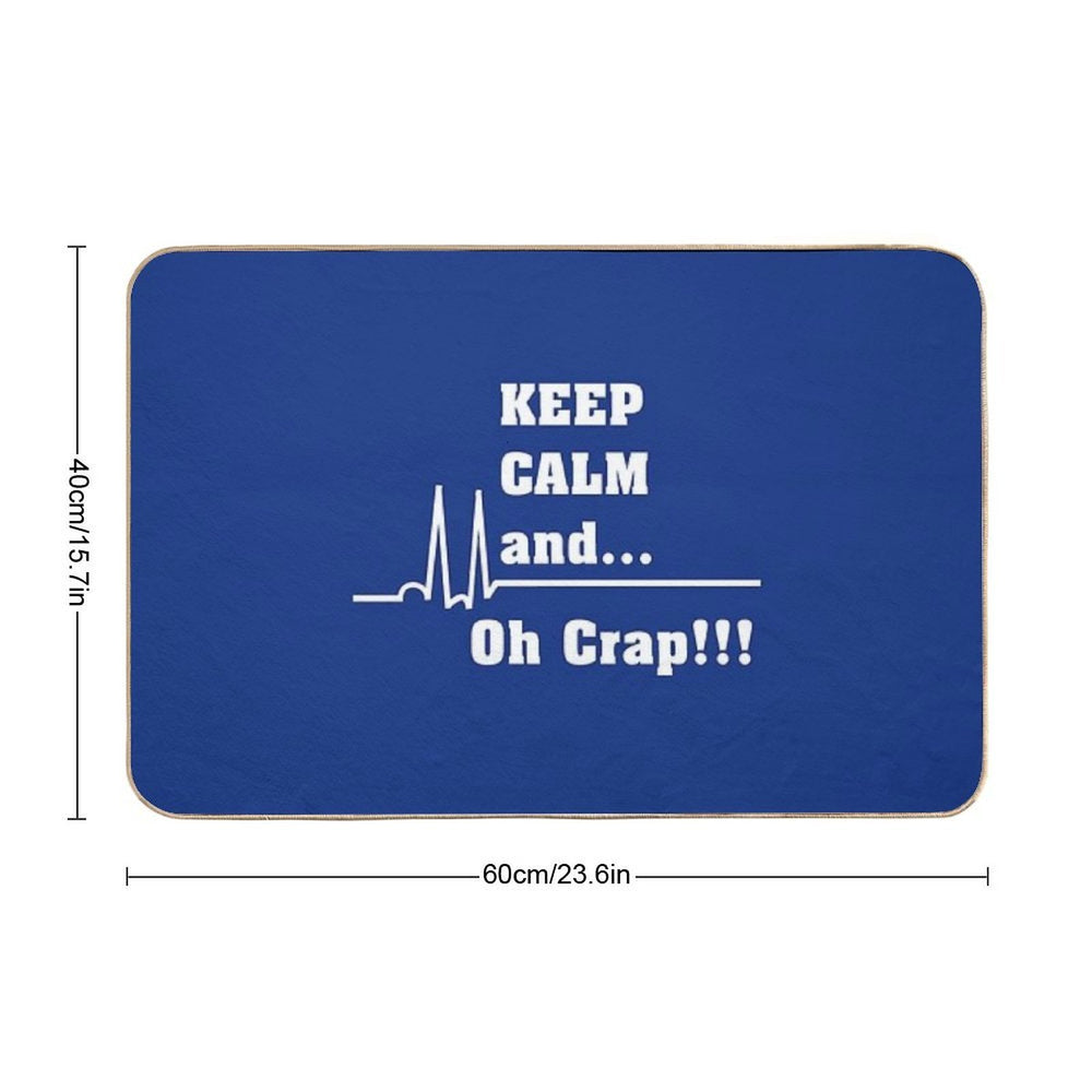 Funny Cardiac Nurse Or Nurse Asystole Design  Easy To Clean Bath Mat