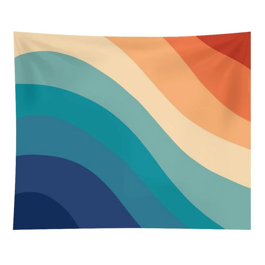 Retro Summer Wave #1 #minimal #decor #art Tapestry