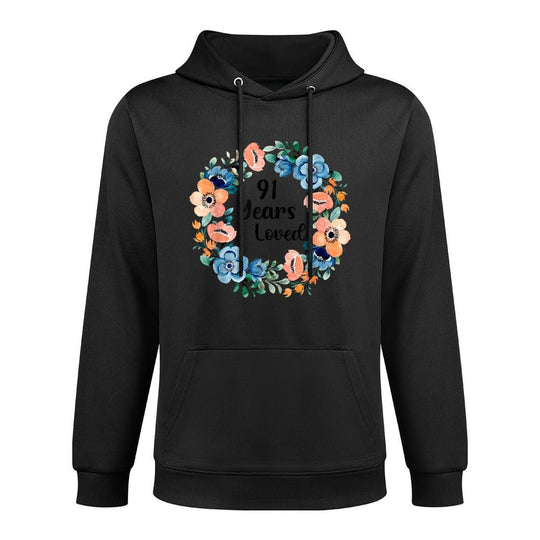91 Years Loved Mom Grandma 91 Years Old 91st Birthday Customizable Surface Hoodie