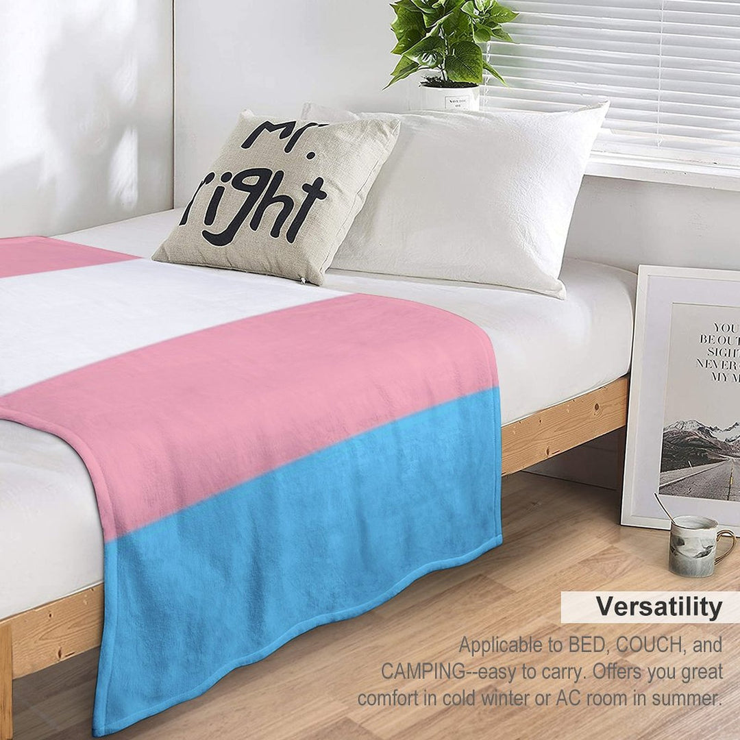 Transgender Flag Multi-functional Throw Blanket