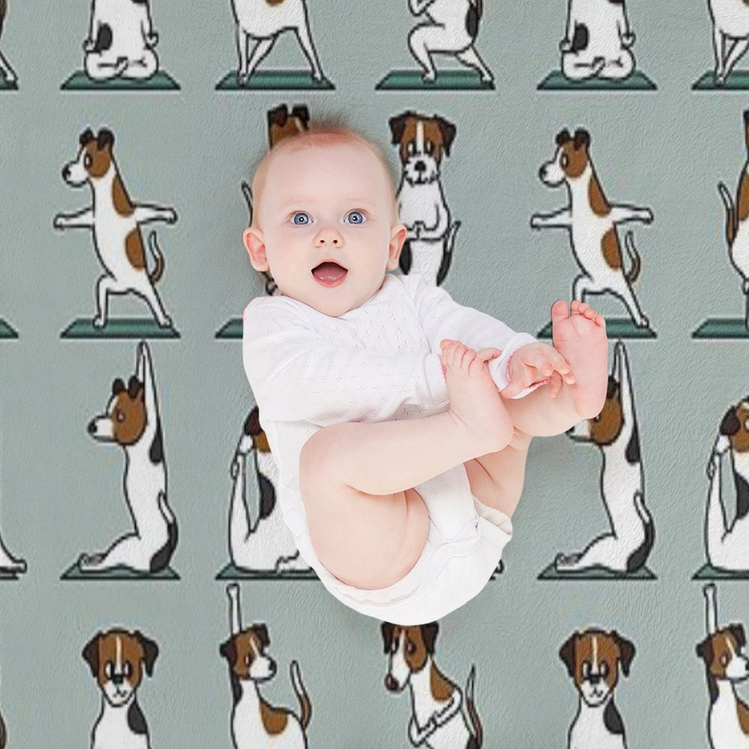 Jack Russell Terrier Yoga Eco-conscious Throw Blanket