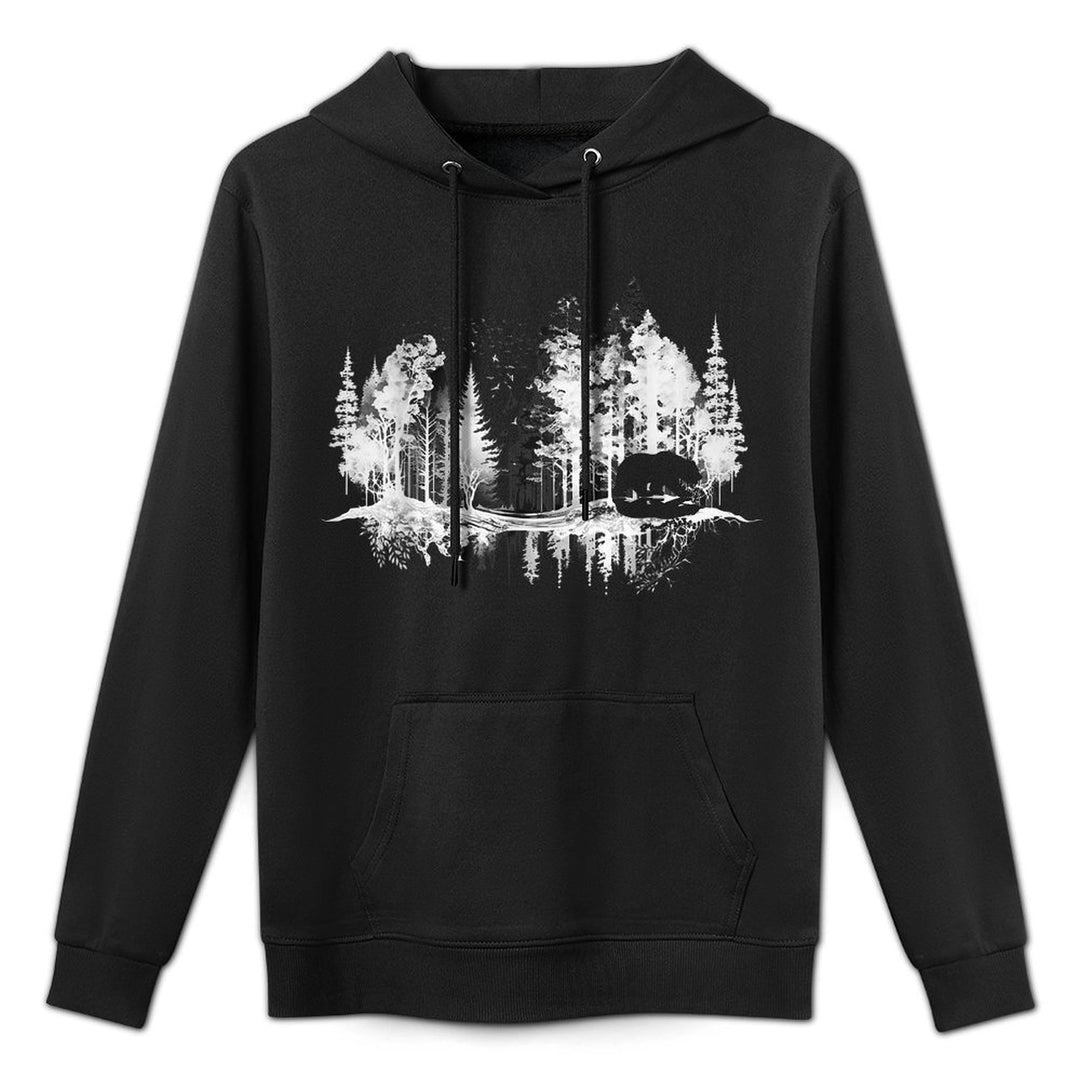 Trees Reflection Wildlife Nature Animal Bear Outdoor Forest Kangaroo Pocket Hoodie
