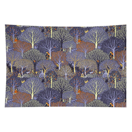 Magical Forest in Blue Tapestry