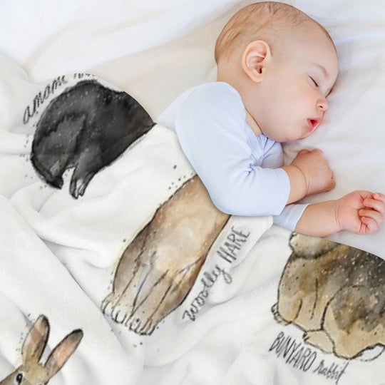 Rabbits & Hares Compact Throw Blanket