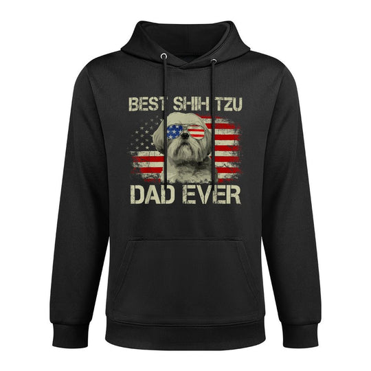 Best Shih Tzu Dad Ever Tshirt Dog Lover American Gift All-Day Comfort Hoodie