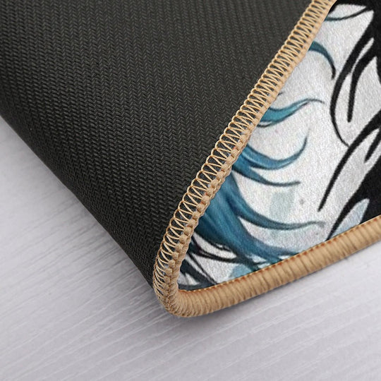 Chinese Watercolor Blue Dragon #1  Non-Slip Bath Mat