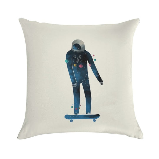 SkateSpace Soft Hidden Zipper Throw Pillow