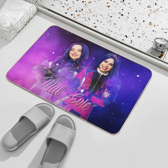 Mal And Evie - Descendants 3  Dirt-Trapping Bath Mat