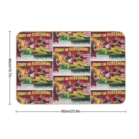 Vintage 60s Style CARRY ON Poster Art - Carry On Screaming  Eco-Friendly Bath Mat