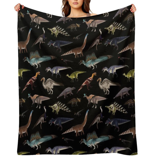 Dinosaurs Shrink-resistant Throw Blanket