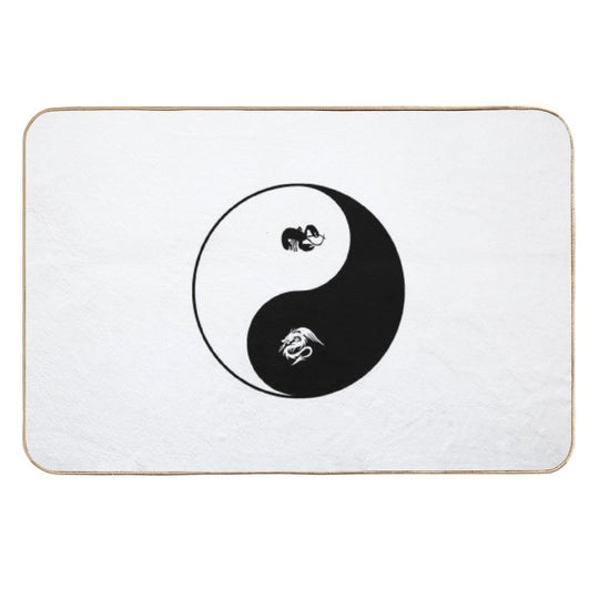Chaos & Order  Yin & Yang - Jordan Peterson  Versatile Bath Mat