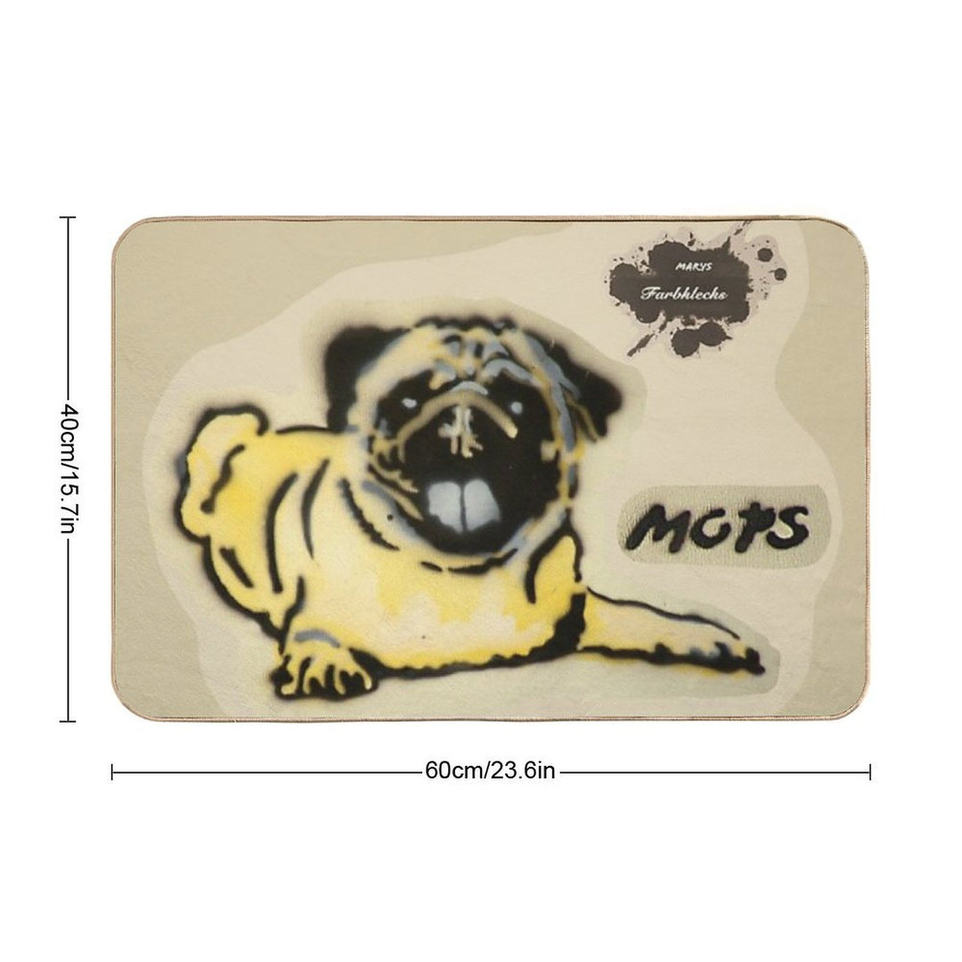 A Lying Pug  Odorless Bath Mat