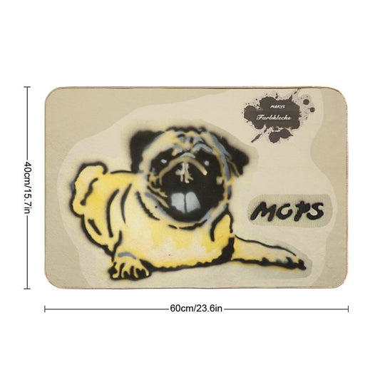 A Lying Pug  Odorless Bath Mat