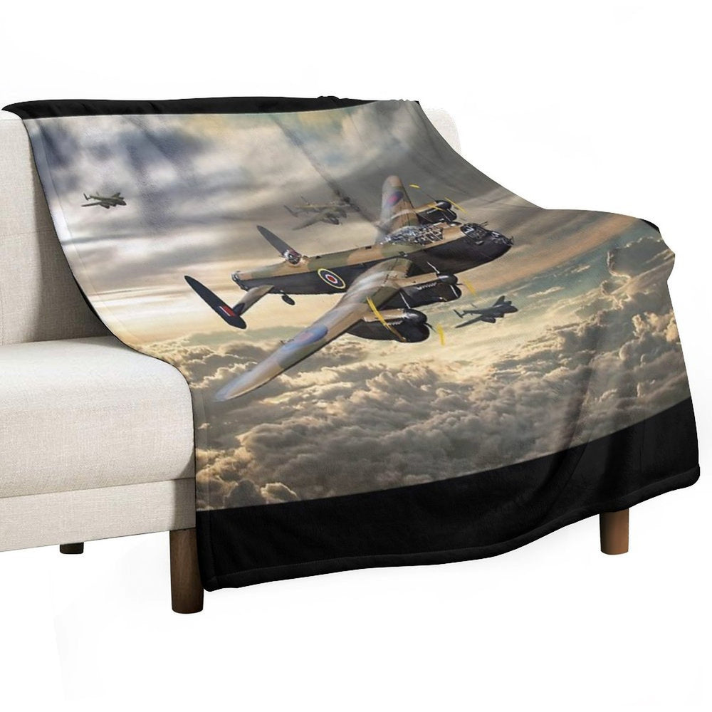 Avro Lancaster Machine-washable Throw Blanket