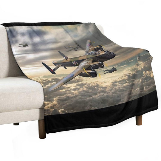 Avro Lancaster Machine-washable Throw Blanket
