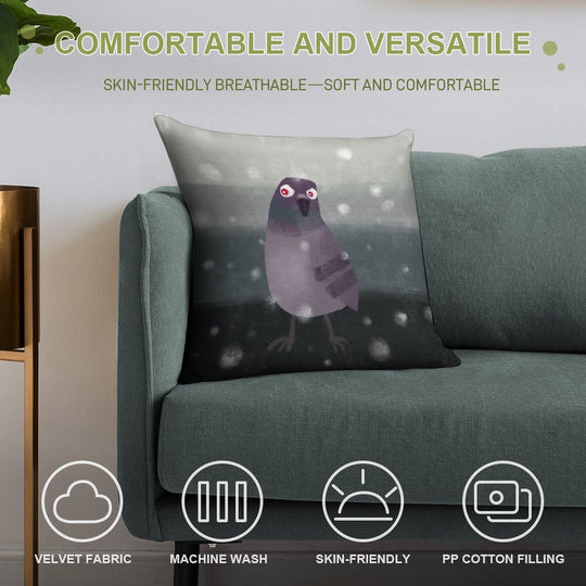 Angry Pigeon Soft Multiple Sizes Throw Pillow