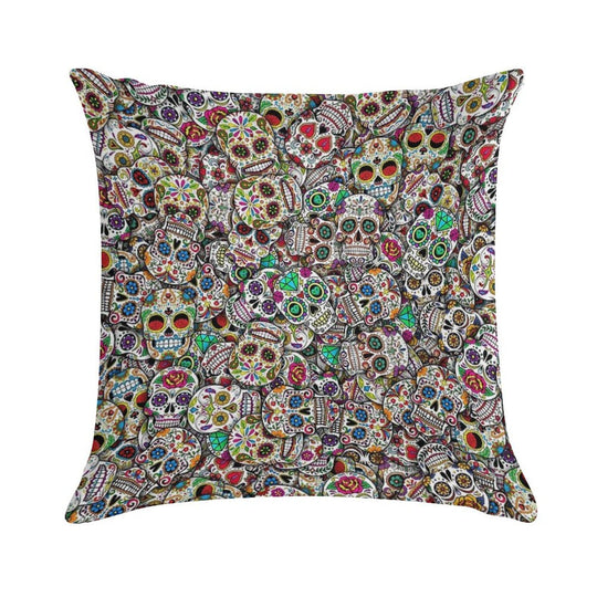 Mexican Sugar Skulls Soft Warmth Comfort Throw Pillow