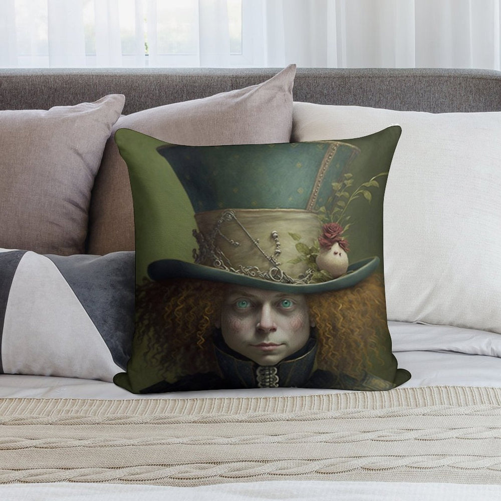 The Mad Hatter - Alice in Wonderland Collection Soft Anti-Pilling Throw Pillow