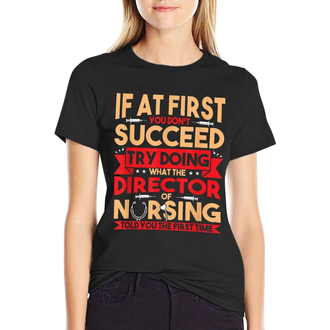 Best Director Of Nursing Nurse Appreciation Gifts Womens Black Nursing Director  Trendy Pattern T-Shirt