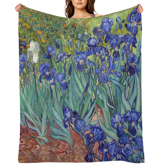Van Gogh - Irises Quick-dry Throw Blanket