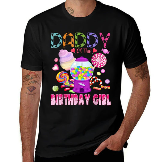 Daddy Of The Birthday Gifts Girl Candyland Candy Birthday  Vintage-inspired T-Shirt