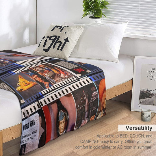 Thunderbirds Figures Officially Licensed Fan Art Velvety-soft Throw Blanket