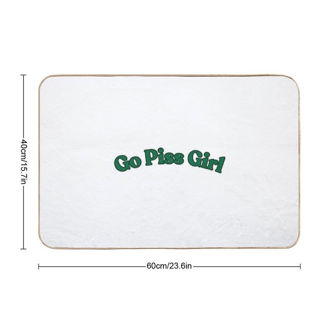 Go Piss Girl Green  Slip-Resistant Bath Mat