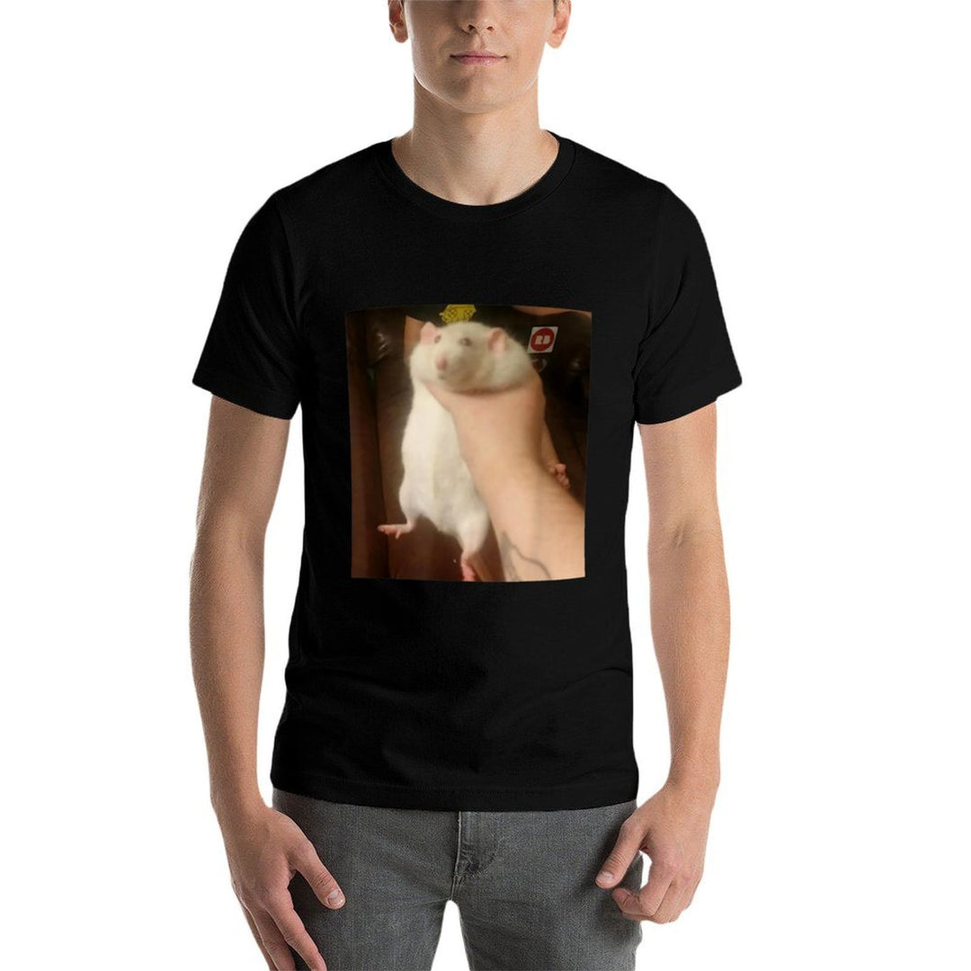 Cute Fat Rat Being Grabbed Meme  High-quality Stitching T-Shirt