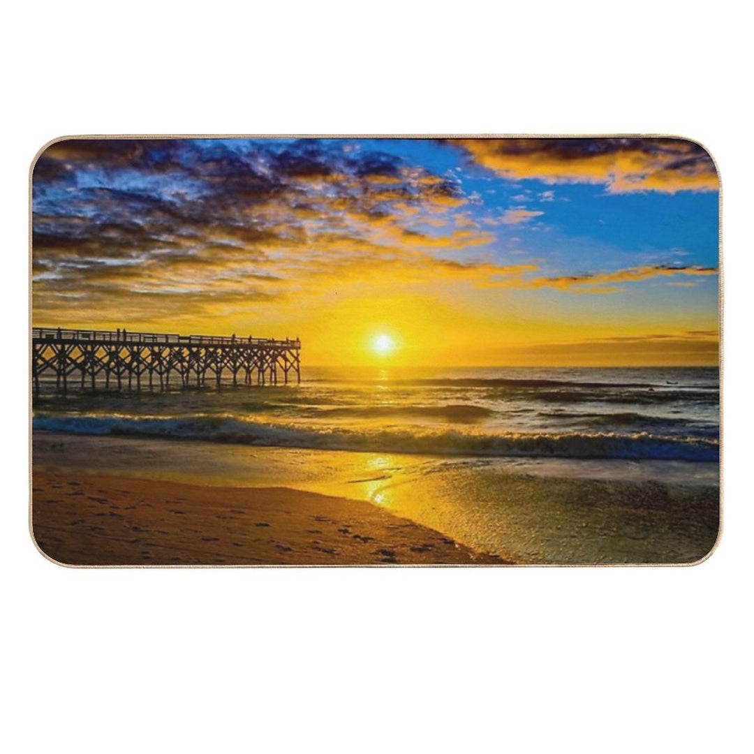 Wrightsville Beach Sunrise  Anti-Trip Bath Mat