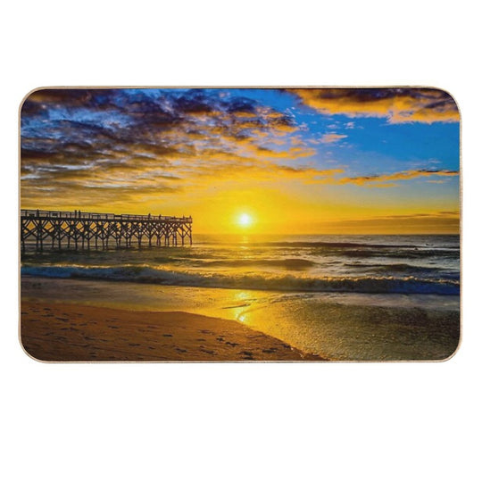 Wrightsville Beach Sunrise  Anti-Trip Bath Mat