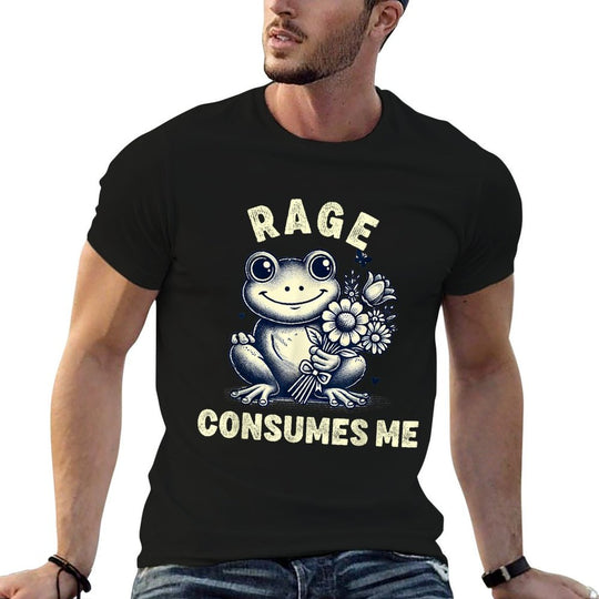 Rage Consumes Me Frog Cute Frog Meme  Vintage-inspired T-Shirt