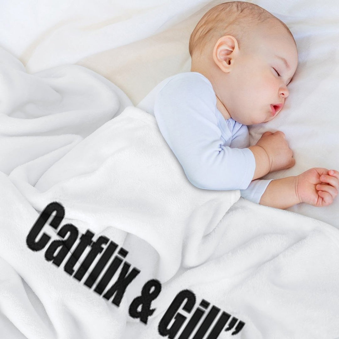 Catflix & Gill Funny Cat And Fish TV Design Gift-ready Throw Blanket