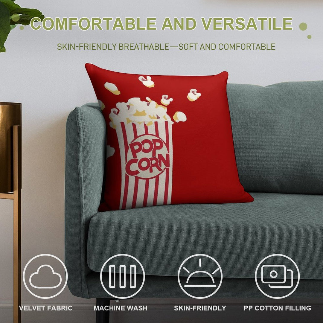 Retro Popcorn Soft Anti-Pilling Throw Pillow