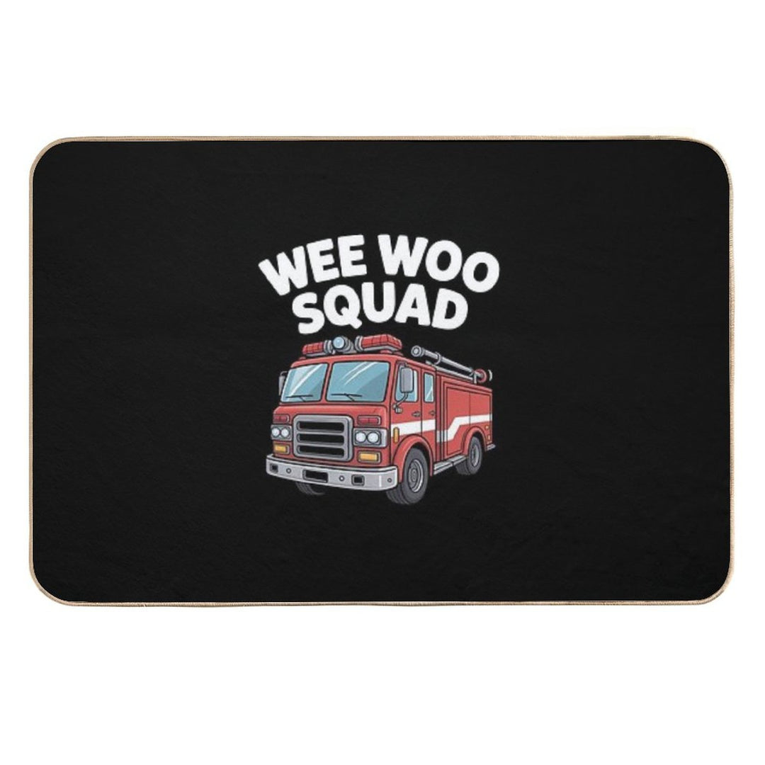 Fire Truck Fireman  Multi-Purpose Bath Mat