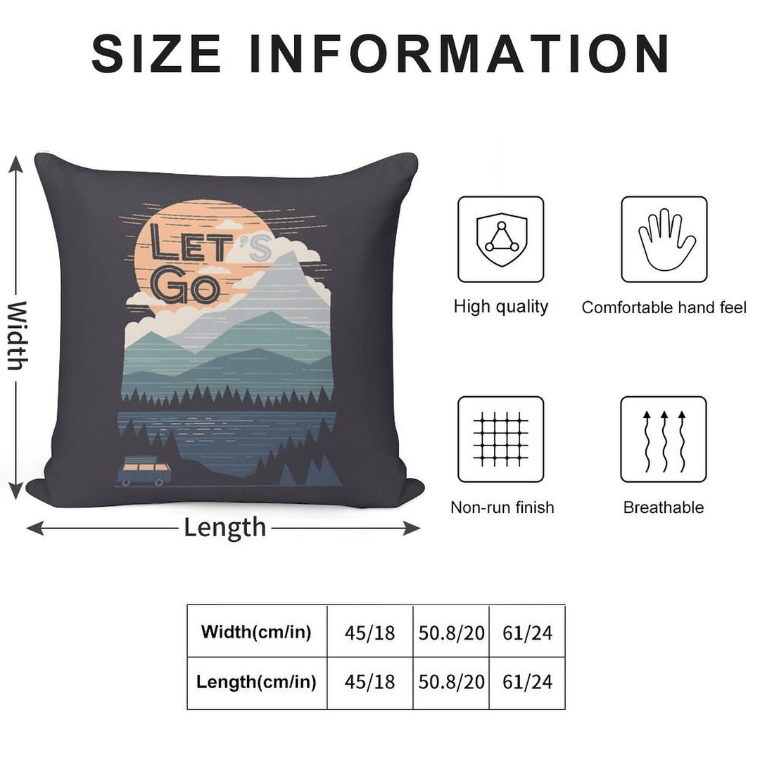 Let's Go Soft Home Decor Throw Pillow