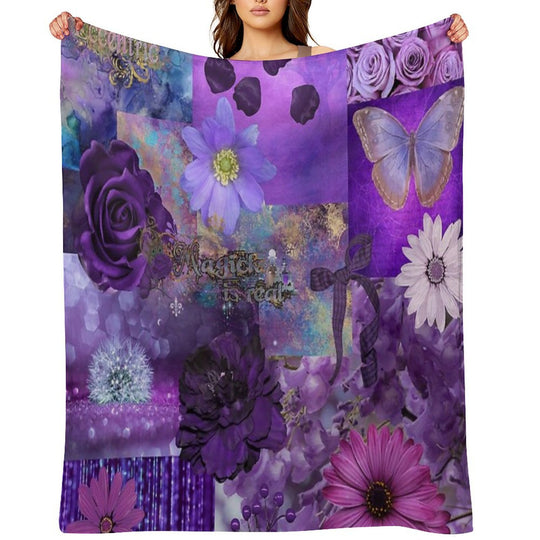 Purple Aesthetic Lightweight Throw Blanket