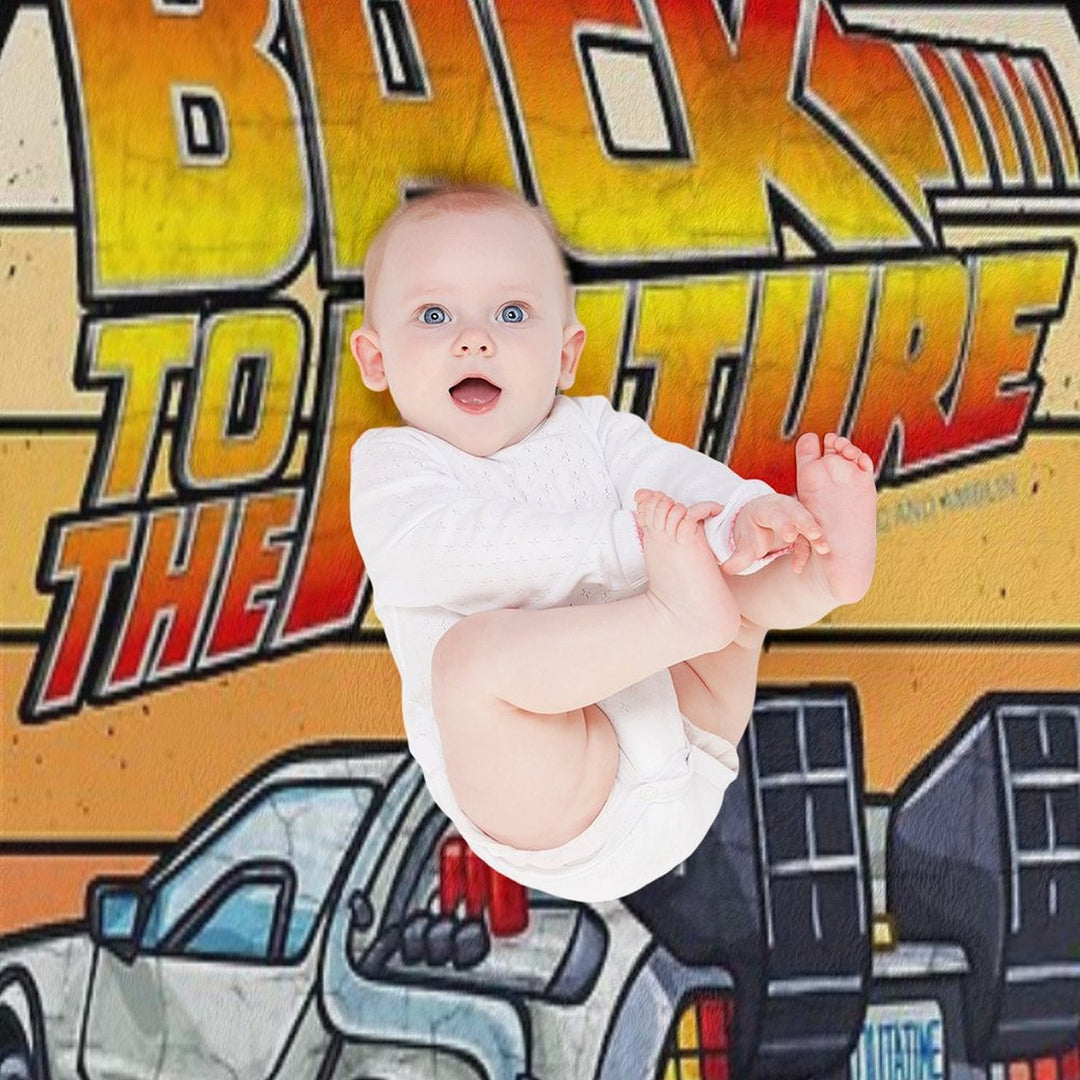 Back to The Future - DMC DeLorean Sustainable Throw Blanket