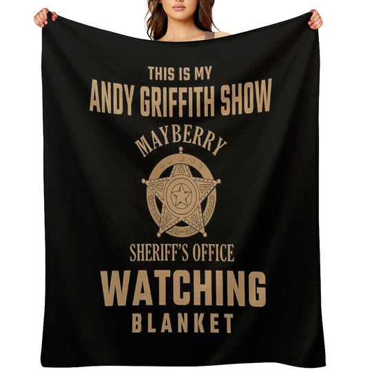 This Is My Andy Griffith Show Watching Blanket  Funny Retro TV Throw Blanket Easy Care Throw Blanket
