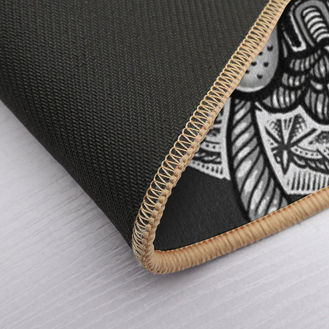 Frenchie Bulldog Mandala  Rapid-Drying Bath Mat