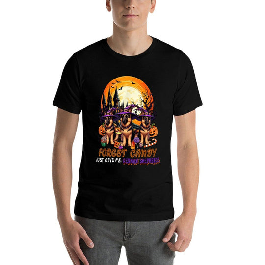 Forget Candy Give Me German Shepherds Halloween Witches  Classic T-Shirt