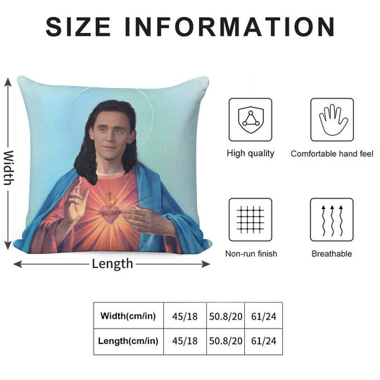 Tom Hiddleston Jesus Soft Fade-Resistant Throw Pillow